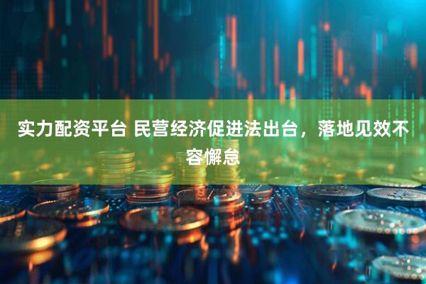 实力配资平台 民营经济促进法出台，落地见效不容懈怠