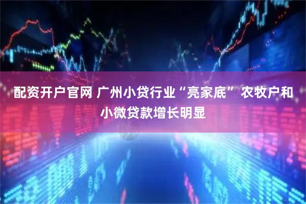 配资开户官网 广州小贷行业“亮家底” 农牧户和小微贷款增长明显